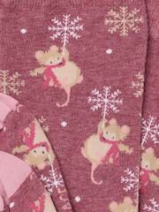 Chaussettes de Noël FatFace Souris - Image 2 de 2