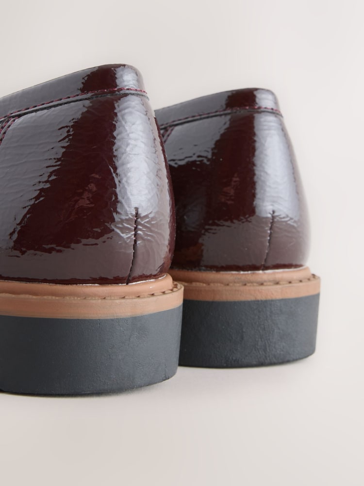Burgundy Red Wide Fit Forever Comfort® Chunky Tassle Loafers - Image 9 of 9 Burgundy Red Wide Fit Forever Comfort® Chunky Tassle Loafers - Image 9 of 9