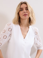 Phase Eight White Eleanor Top - Image 1 of 6