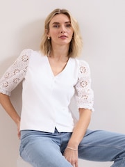 Phase Eight White Eleanor Top - Image 4 of 6