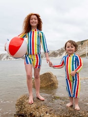 ホワイト - Muddy Puddles 紫外線防止 ショートパンツ サーフセット - 画像 2 / 5