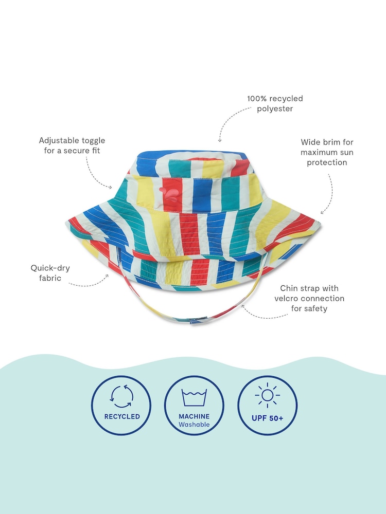 أبيض - قبعة شمسية واقية من الأشعة فوق البنفسجية من Muddy Puddles - صورة 2 من 2