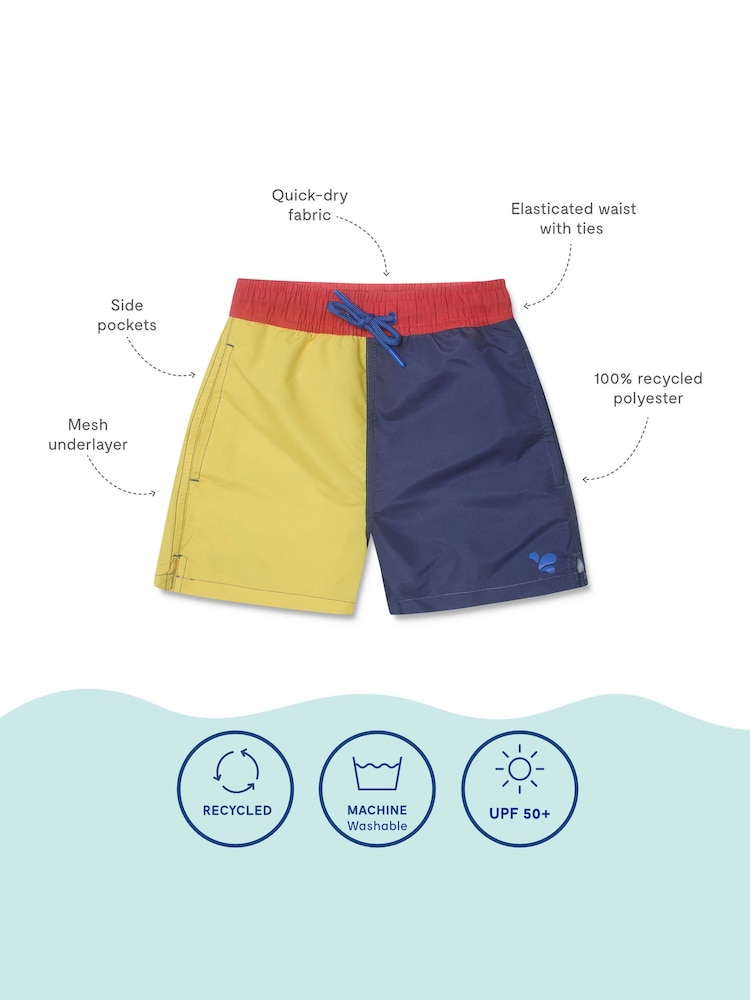 أزرق فاتح - شورت سباحة بتصميم واقٍ من أشعة الشمس فوق البنفسجية من Muddy Puddles - صورة 5 من 5