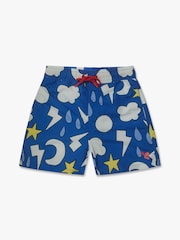 כחול  - Muddy Puddles מכנסי שחייה קצרים באפקט הגנה מפני קרני UV - תמונה 1 מתוך 5