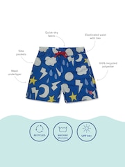 כחול  - Muddy Puddles מכנסי שחייה קצרים באפקט הגנה מפני קרני UV - תמונה 3 מתוך 5