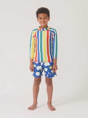 כחול  - Muddy Puddles מכנסי שחייה קצרים באפקט הגנה מפני קרני UV - תמונה 4 מתוך 5