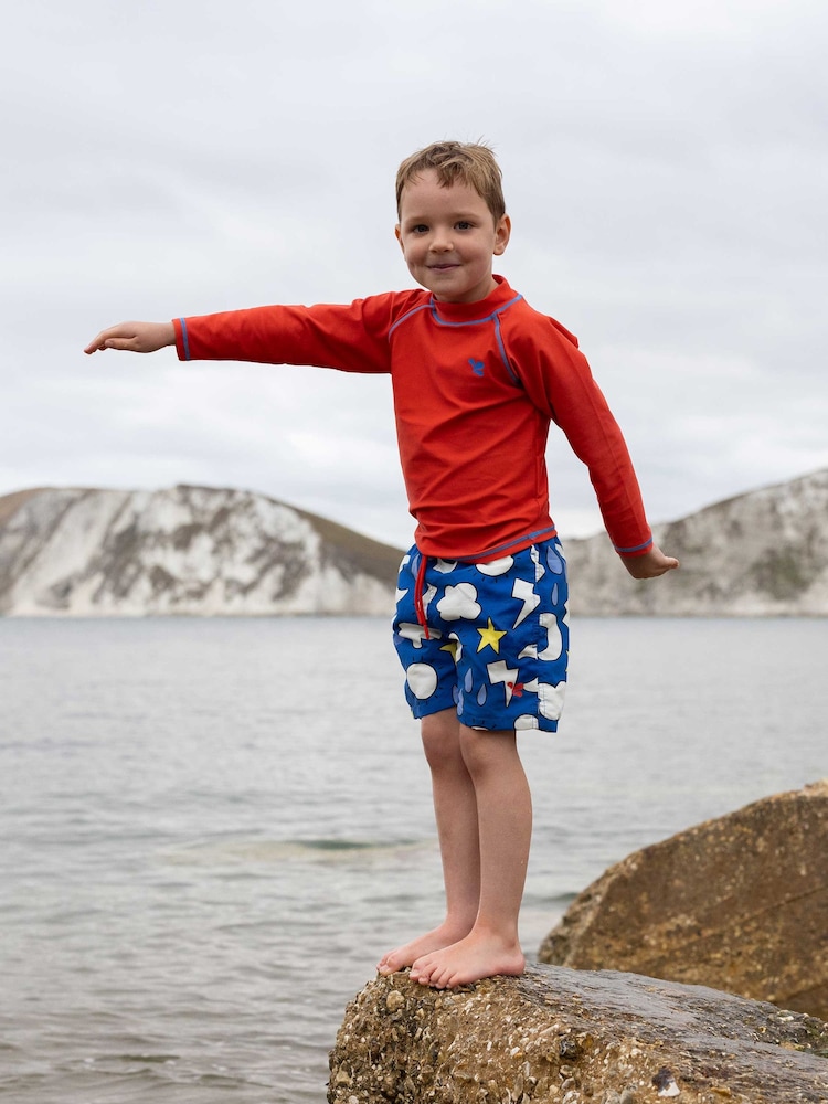 כחול  - Muddy Puddles מכנסי שחייה קצרים באפקט הגנה מפני קרני UV - תמונה 5 מתוך 5