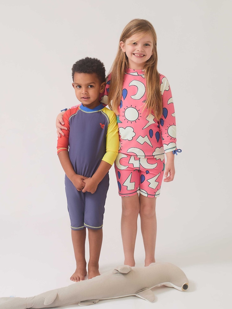 أزرق - بذلة للبحر واقية من الأشعة البنفسجية من Muddy Puddles - صورة 2 من 5