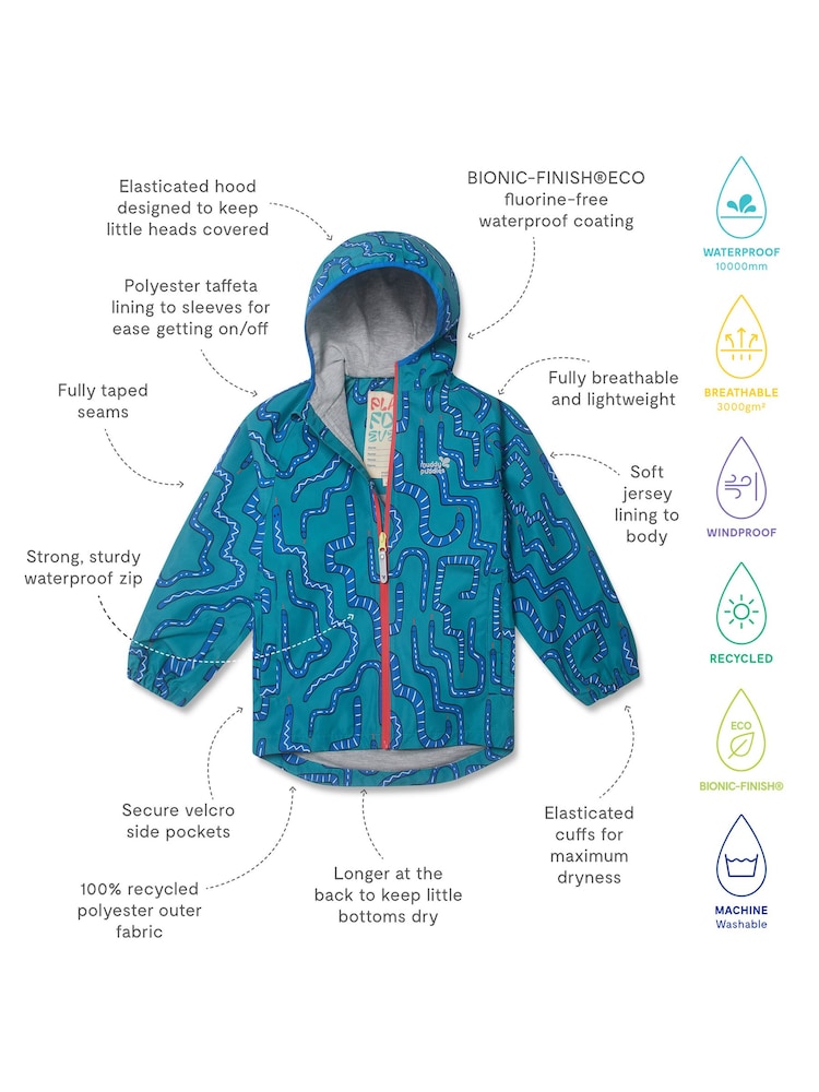 أخضر - سترة EcoLight مقاومة للماء من Muddy Puddles - Image 5 of 5