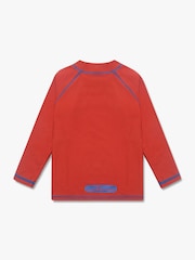 אדום - גופיית גלישה עשויה בד המגן מפני קרינת השמש UV לבנים של Muddy Puddles - תמונה 4 מתוך 5