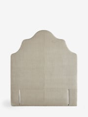 Chenille Stripe Moss Green Grand Country Tall Upholstered Headboard - Image 4 of 4