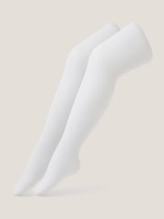Monsoon White Bridal Spot Tights 2 Pack - Image 1 of 2
