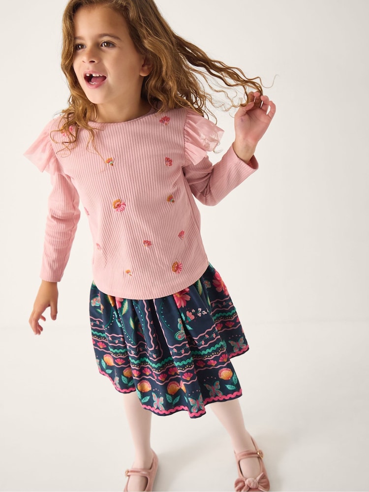 Monsoon Floral Tulle Top & Skirt Set - תמונה 1 מתוך 1 Monsoon Floral Tulle Top & Skirt Set - תמונה 1 מתוך 1