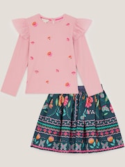 Monsoon Blue Floral Tulle Top & Skirt Set - Image 2 of 4