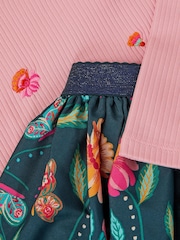 Monsoon Blue Floral Tulle Top & Skirt Set - Image 4 of 4