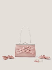 Monsoon Pink Bridesmaid Rosette Bag & Accessories Set - Image 1 of 4