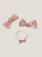 Monsoon Pink Bridesmaid Rosette Bag & Accessories Set - Image 4 of 4