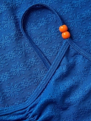 Monsoon Blue Broderie Cut Out Swimsuit - Image 3 of 3