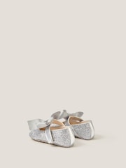 Monsoon Silver Baby Bow Glitter Headband & Booties Set - Image 3 of 3