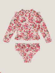 Monsoon Pink Floral UPF50+ Long Sleeve Swim Set - Image 2 of 3