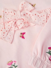 Monsoon Floral Broderie Bow Sweatshirt - صورة 3 من 3