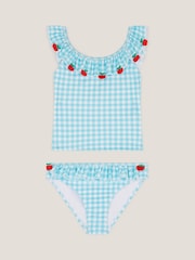 Monsoon Green Tomato Gingham Tankini Set - Image 1 of 3