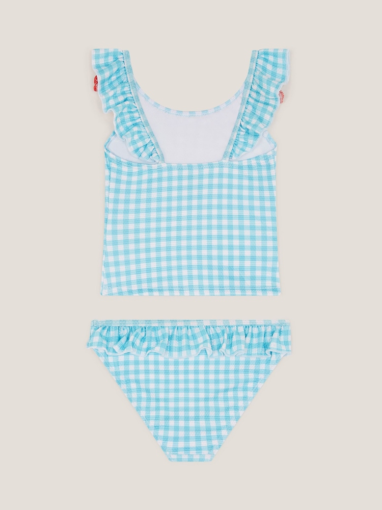 Monsoon Green Tomato Gingham Tankini Set - Image 2 of 3