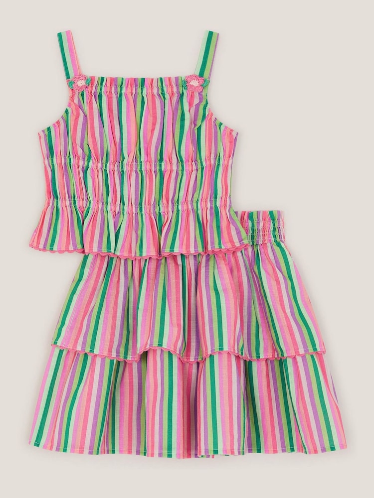 Monsoon Stripe Top & Tiered Skirt Set - 画像 1 / 3