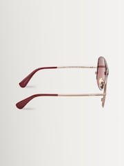 Max Mara Gold Metal Sunglasses - Image 7 of 8