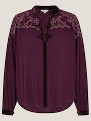Monsoon Purple Mallory Embroidered Blouse - Image 5 of 5