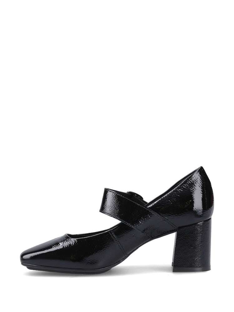 Hush Puppies Black Celcilia Buckle Heel - Image 2 of 4