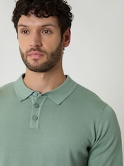 Зеленый - Threadbare Трикотажные Лонгслив Поло джемпер - Изображение 4 4