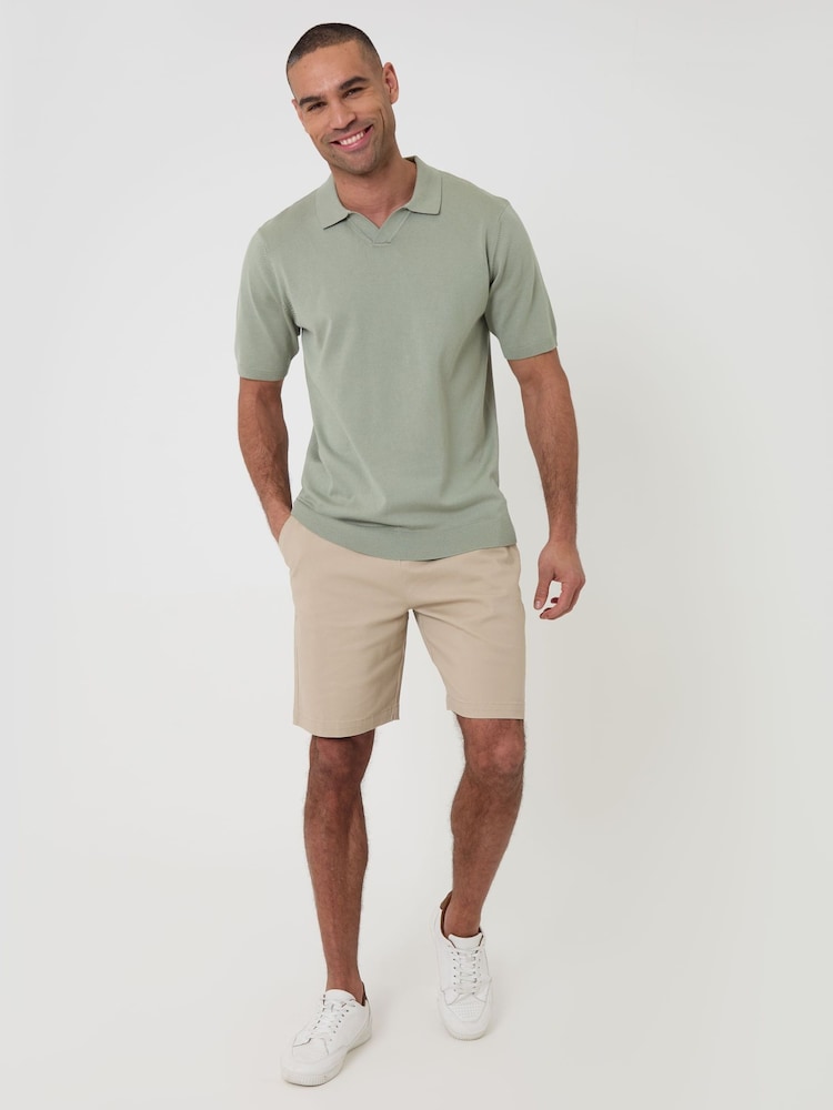 أخضر - Threadbare Knitted Trophy Neck Polo Shirt - صورة 4 من 4