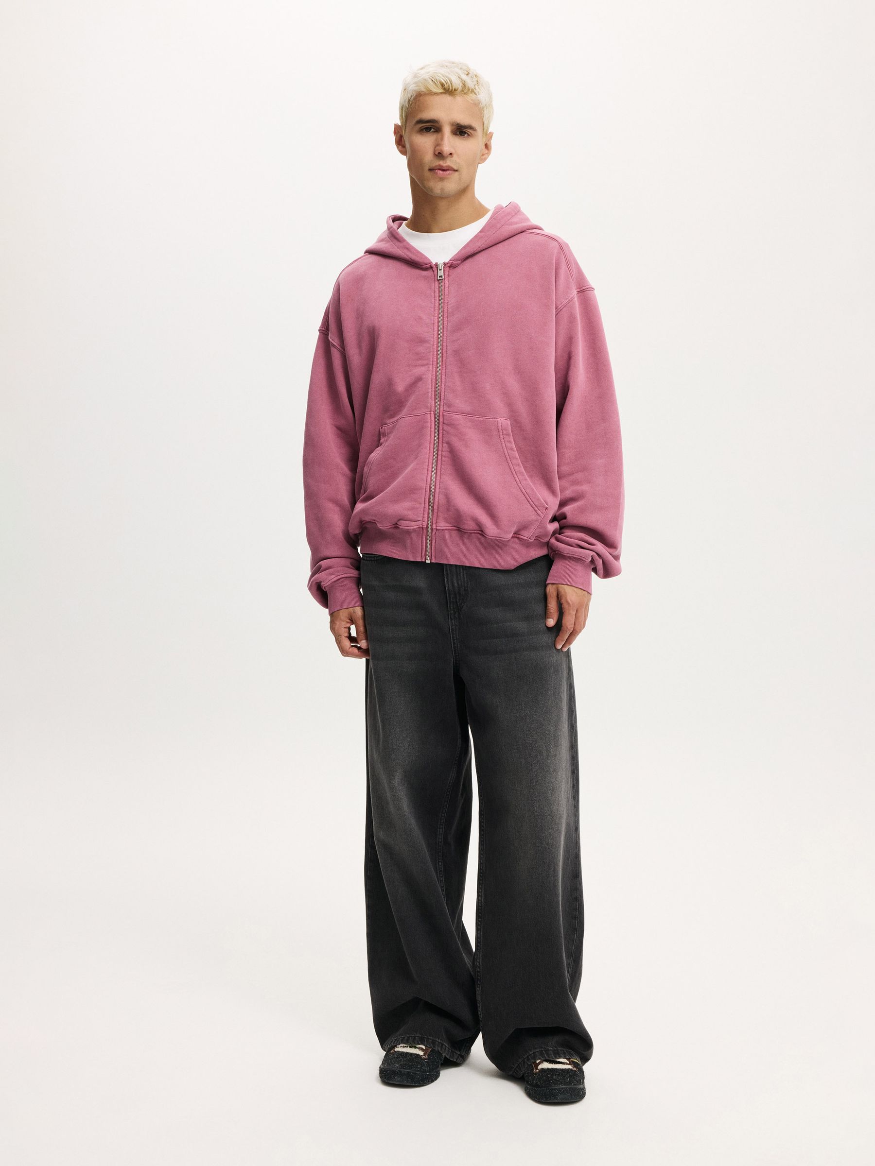 Buy Cotton On Heather Rose Wash Cropped Zip Up Hoodie from Next