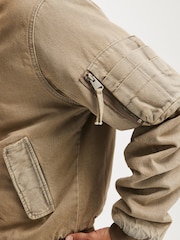 Cotton On Brown Denim Hooded Bomber Jacket - Image 4 of 5