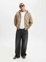 Cotton On Brown Denim Hooded Bomber Jacket - Image 5 of 5