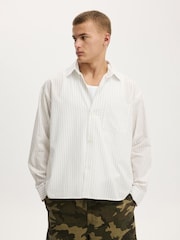 Cotton On White Hampton Long Sleeve Shirt - Image 1 of 4