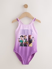 Purple KPOP Demon Hunters Double Strap Swimsuit (3-16yrs) - Image 1 of 4