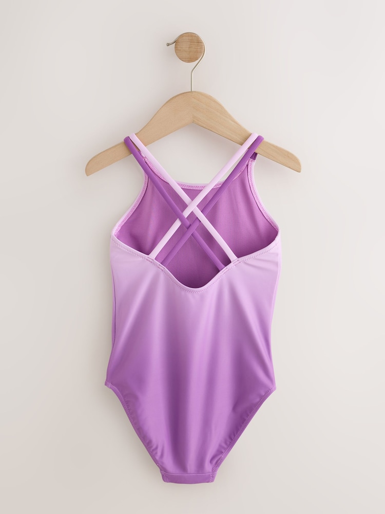 Purple KPOP Demon Hunters Double Strap Swimsuit (3-16yrs) - Image 2 of 4
