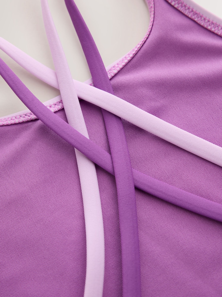 Purple KPOP Demon Hunters Double Strap Swimsuit (3-16yrs) - Image 4 of 4