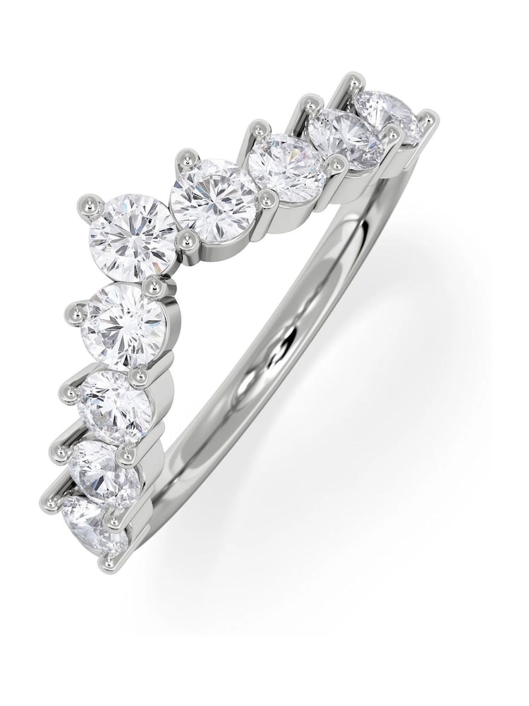The Diamond Store White 0.75ct Lab Diamond Wishbone Ring H/Si Quality in 9K White Gold - Image 2 of 6