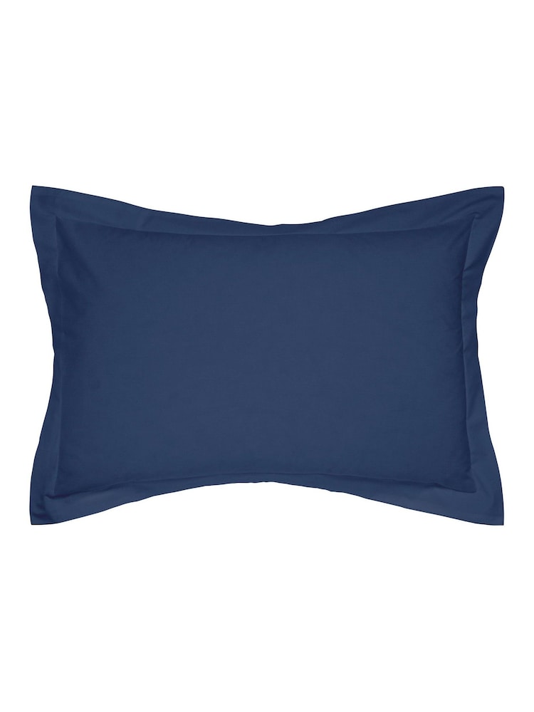 Helena Springfield Set of 2 Navy Easy Care Oxford Pillowcases - Image 2 of 3 Helena Springfield Set of 2 Navy Easy Care Oxford Pillowcases - Image 2 of 3