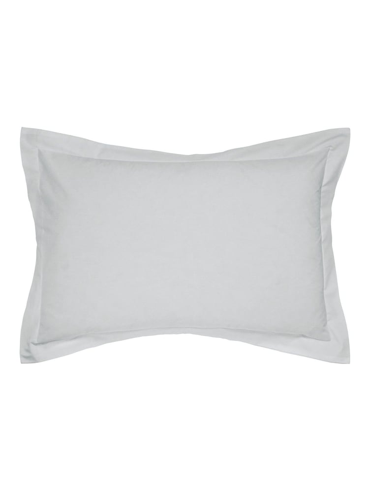 Helena Springfield Set of 2 Silver Easy Care Oxford Pillowcases - Image 2 of 3 Helena Springfield Set of 2 Silver Easy Care Oxford Pillowcases - Image 2 of 3