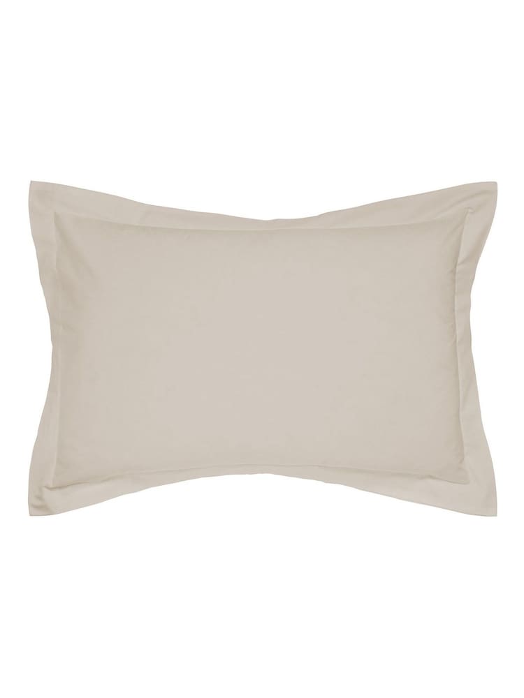 Helena Springfield Set of 2 Stone Easy Care Oxford Pillowcases - Image 2 of 2 Helena Springfield Set of 2 Stone Easy Care Oxford Pillowcases - Image 2 of 2