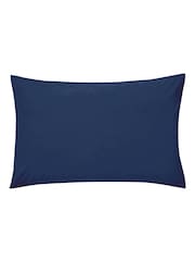 Helena Springfield Set of 2 Navy Easy Care Plain Pillowcases - Image 2 of 2