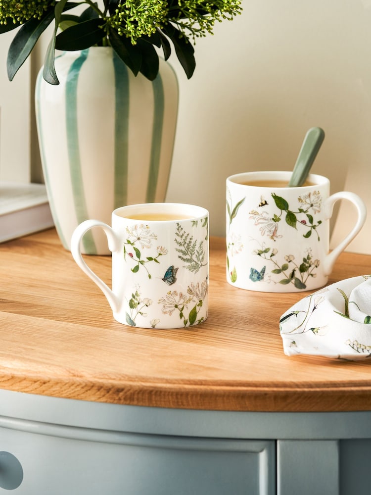Sophie Allport Off White Wild Floral Mug - Image 1 of 3