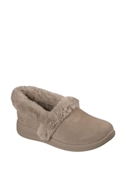 Skechers Grey Cosy Escape Snowy Bliss Slip-in Slippers - Image 3 of 5