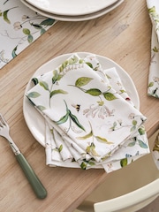 Sophie Allport Set of 4 Off White Wild Floral Napkins - Image 1 of 3