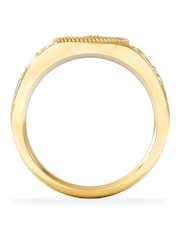 The Diamond Store Virgo Zodiac 0.01ct Lab Diamond Signet Ring in 18K Gold Vermeil - Image 2 of 6