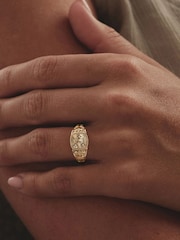 The Diamond Store Virgo Zodiac 0.01ct Lab Diamond Signet Ring in 18K Gold Vermeil - Image 6 of 6